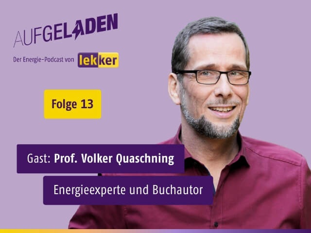 Volker Quaschning zu Gast im lekker Energie Podcast "Aufgeladen"