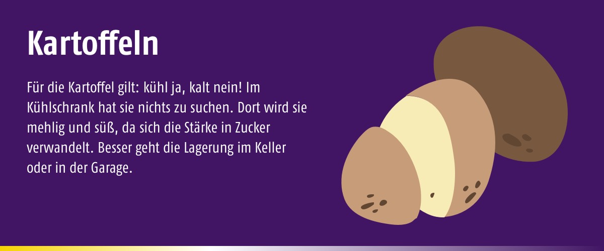 lekker Blog Slider Kuehlschrank Kartoffel - Welche Lebensmittel gehören nicht in den Kühlschrank?